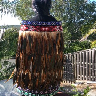 Adults Half Size - Double Long Feathered Earthy Brown Design