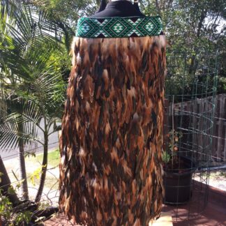 Adults Full Length - Earthy Brown with Green Taniko